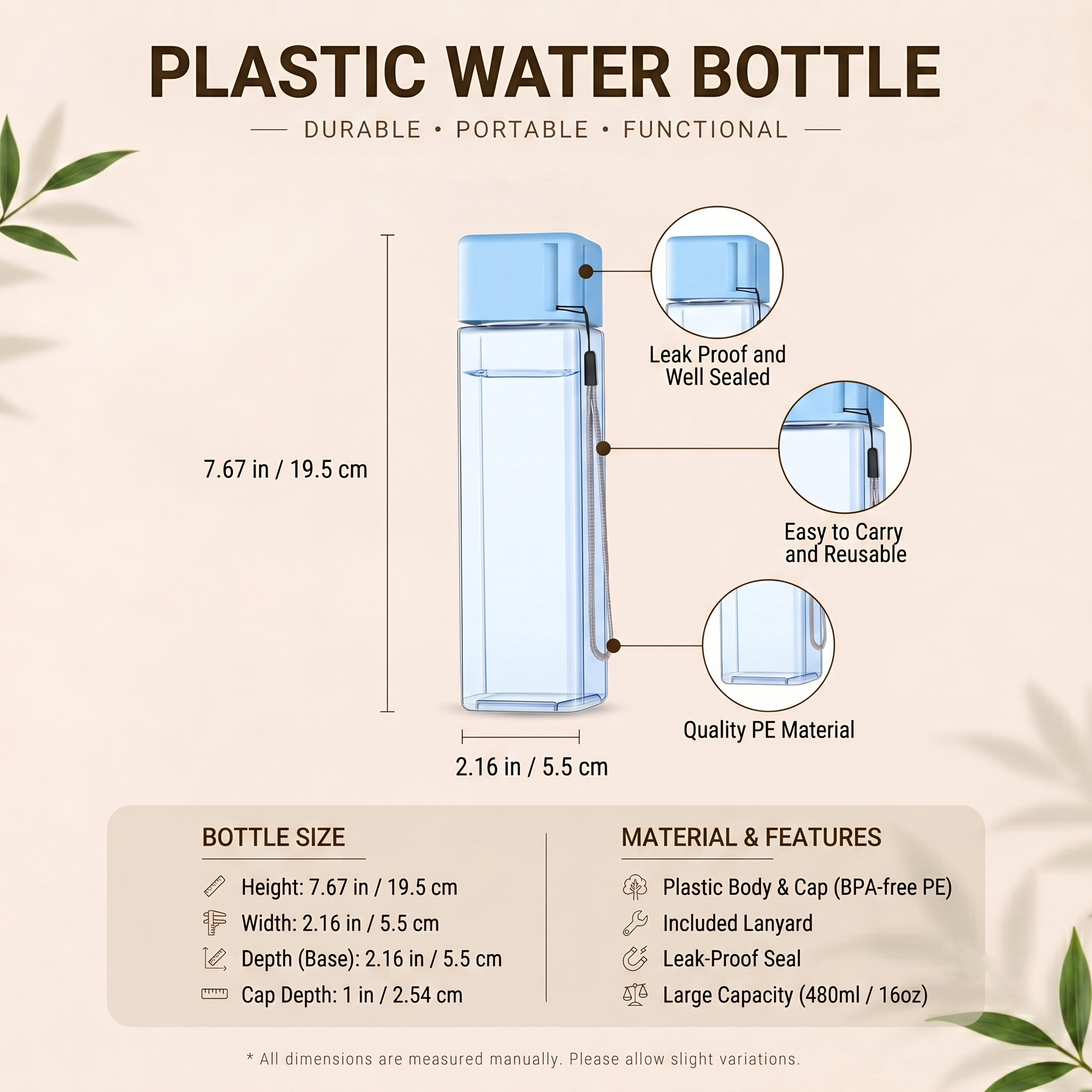 Custom Plastic Water Bottle