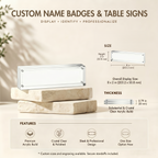Custom Name Badges & Table Signs