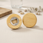 Custom Round Wooden Bottle Opener