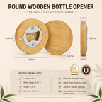 Custom Round Wooden Bottle Opener